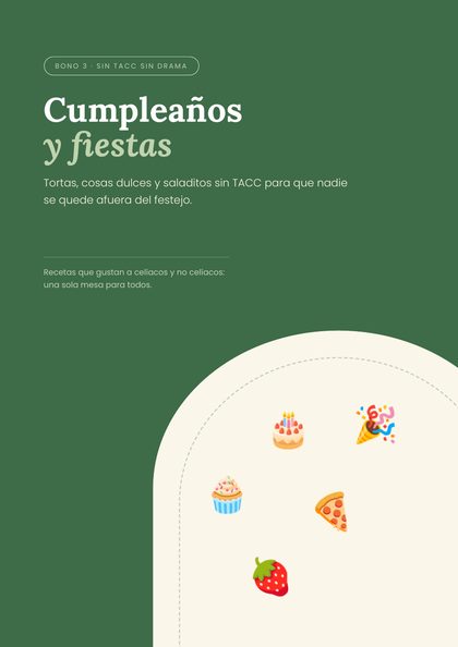 Tapa del bono Cumpleaños y fiestas